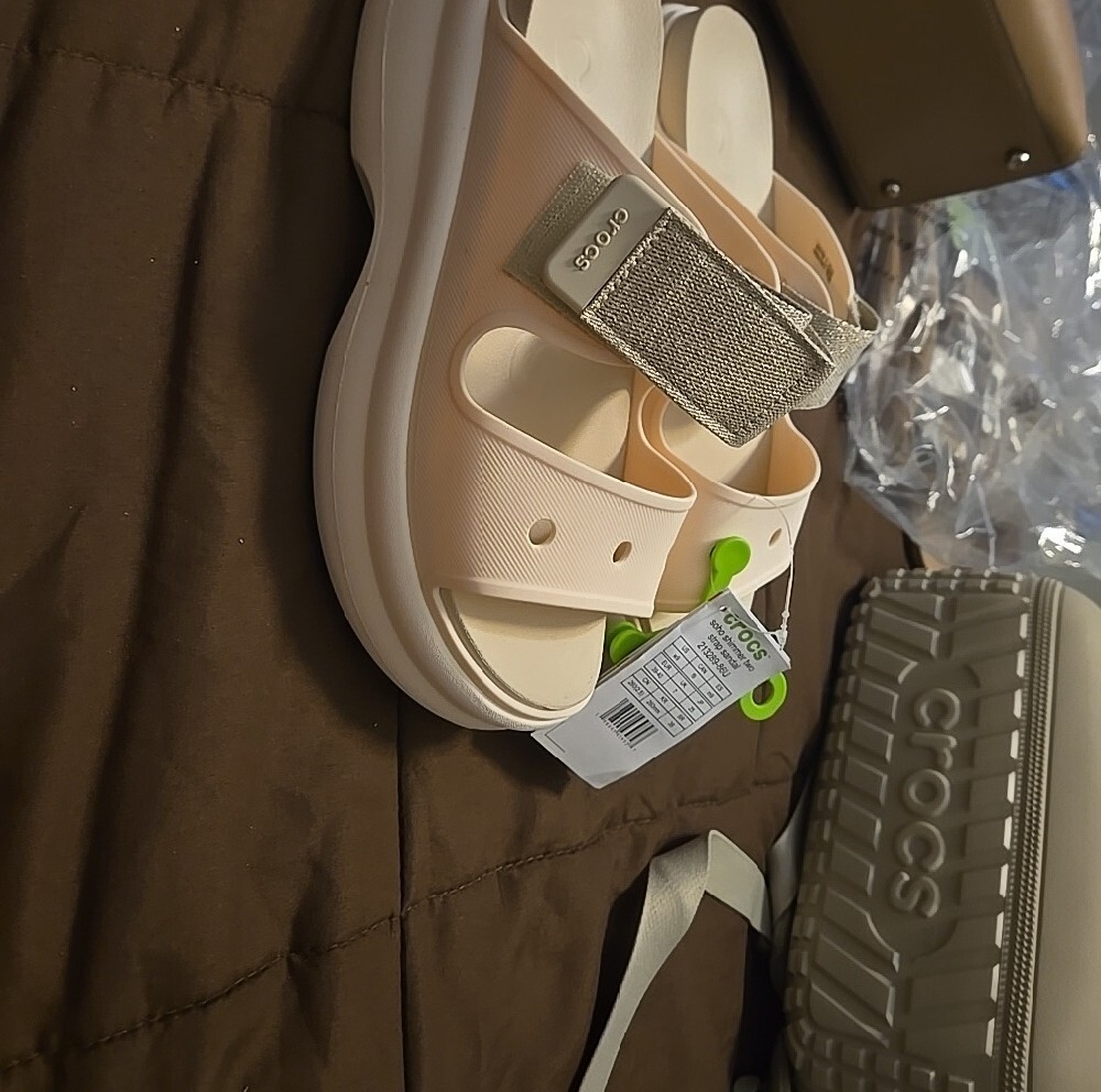 CROCS Soho Two Strap Sandals with Shimmer Strap - Picture 3 of 8